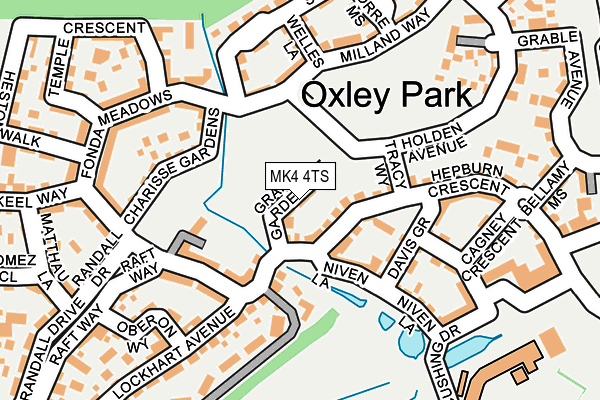 MK4 4TS map - OS OpenMap – Local (Ordnance Survey)