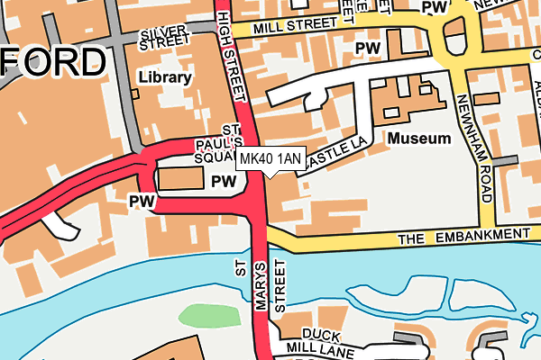 MK40 1AN map - OS OpenMap – Local (Ordnance Survey) MK40 1AN map - OS OpenMap – Local (Ordnance Survey)
