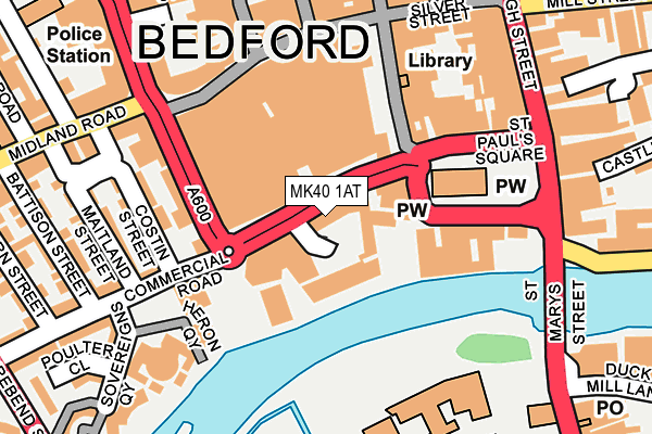 MK40 1AT map - OS OpenMap – Local (Ordnance Survey) MK40 1AT map - OS OpenMap – Local (Ordnance Survey)