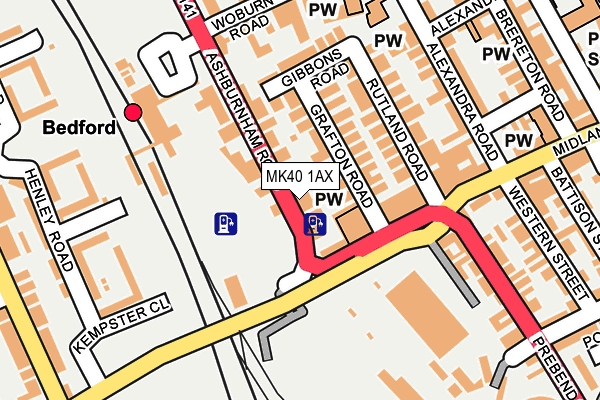 MK40 1AX map - OS OpenMap – Local (Ordnance Survey) MK40 1AX map - OS OpenMap – Local (Ordnance Survey)