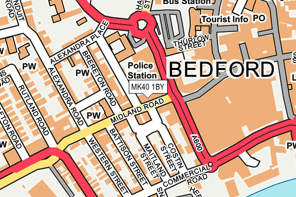 MK40 1BY map - OS OpenMap – Local (Ordnance Survey)