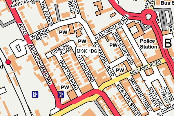 MK40 1DG map - OS OpenMap – Local (Ordnance Survey) MK40 1DG map - OS OpenMap – Local (Ordnance Survey)