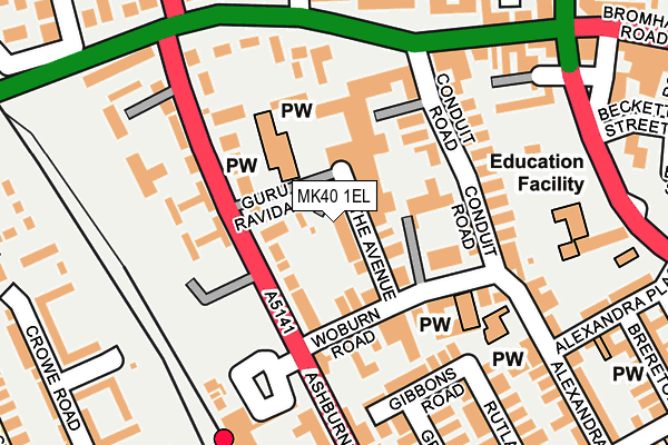 MK40 1EL map - OS OpenMap – Local (Ordnance Survey) MK40 1EL map - OS OpenMap – Local (Ordnance Survey)