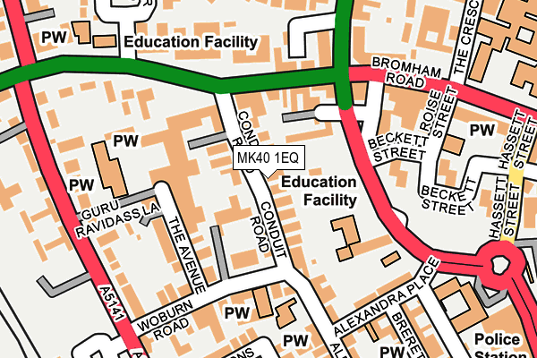 MK40 1EQ map - OS OpenMap – Local (Ordnance Survey) MK40 1EQ map - OS OpenMap – Local (Ordnance Survey)