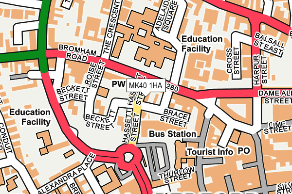 MK40 1HA map - OS OpenMap – Local (Ordnance Survey) MK40 1HA map - OS OpenMap – Local (Ordnance Survey)