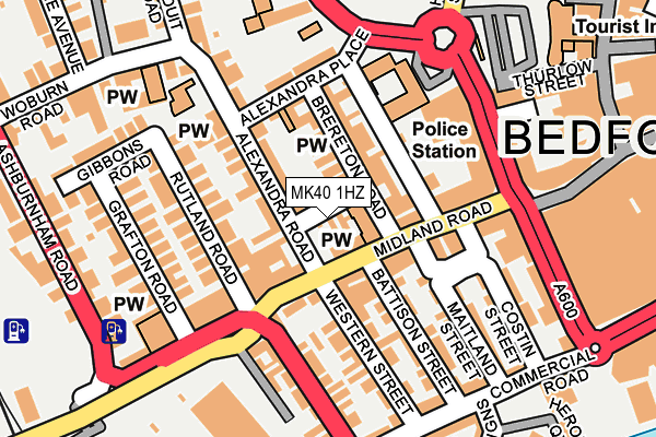 MK40 1HZ map - OS OpenMap – Local (Ordnance Survey) MK40 1HZ map - OS OpenMap – Local (Ordnance Survey)