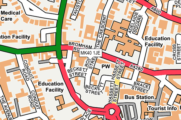 MK40 1JE map - OS OpenMap – Local (Ordnance Survey) MK40 1JE map - OS OpenMap – Local (Ordnance Survey)