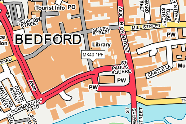 MK40 1PF map - OS OpenMap – Local (Ordnance Survey) MK40 1PF map - OS OpenMap – Local (Ordnance Survey)
