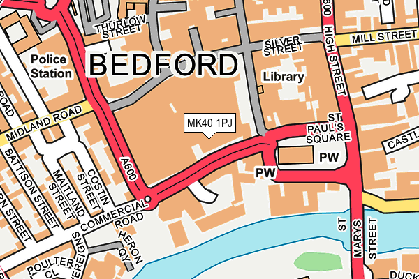 MK40 1PJ map - OS OpenMap – Local (Ordnance Survey) MK40 1PJ map - OS OpenMap – Local (Ordnance Survey)