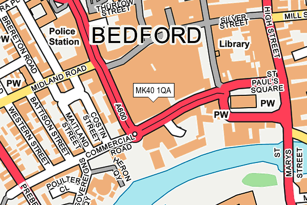 MK40 1QA map - OS OpenMap – Local (Ordnance Survey) MK40 1QA map - OS OpenMap – Local (Ordnance Survey)