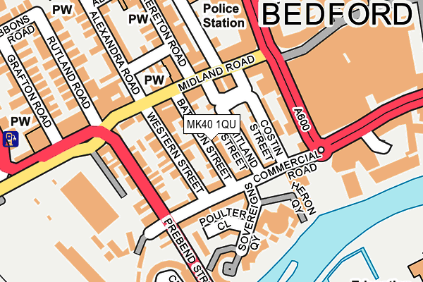 MK40 1QU map - OS OpenMap – Local (Ordnance Survey) MK40 1QU map - OS OpenMap – Local (Ordnance Survey)