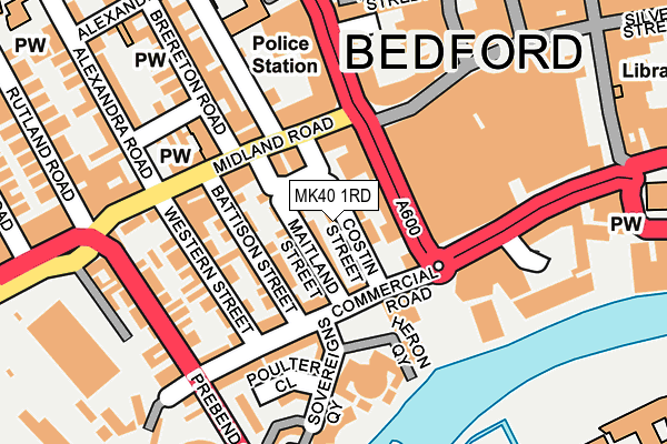 MK40 1RD map - OS OpenMap – Local (Ordnance Survey) MK40 1RD map - OS OpenMap – Local (Ordnance Survey)