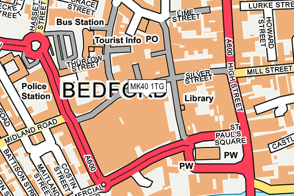 MK40 1TG map - OS OpenMap – Local (Ordnance Survey) MK40 1TG map - OS OpenMap – Local (Ordnance Survey)