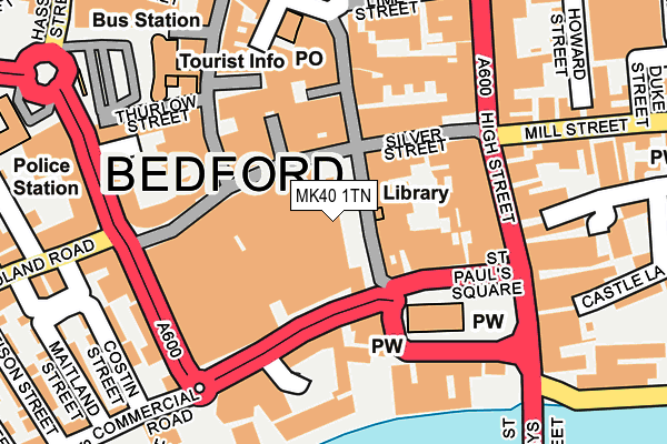 MK40 1TN map - OS OpenMap – Local (Ordnance Survey) MK40 1TN map - OS OpenMap – Local (Ordnance Survey)