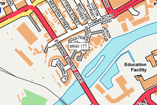 MK40 1TT map - OS OpenMap – Local (Ordnance Survey) MK40 1TT map - OS OpenMap – Local (Ordnance Survey)
