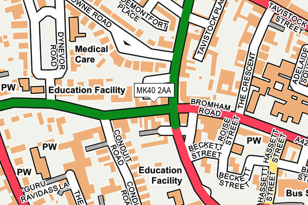 MK40 2AA map - OS OpenMap – Local (Ordnance Survey) MK40 2AA map - OS OpenMap – Local (Ordnance Survey)