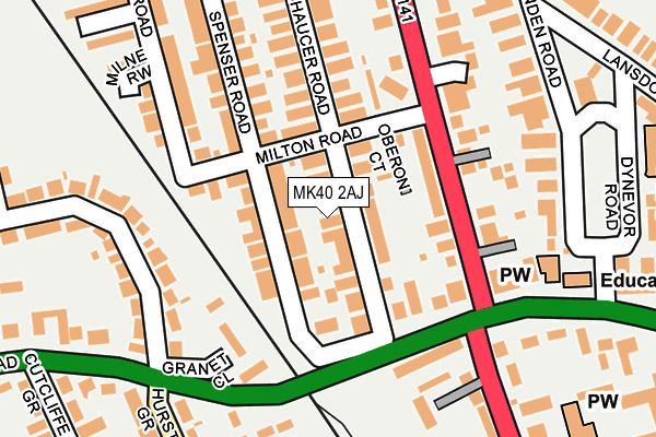 MK40 2AJ map - OS OpenMap – Local (Ordnance Survey) MK40 2AJ map - OS OpenMap – Local (Ordnance Survey)