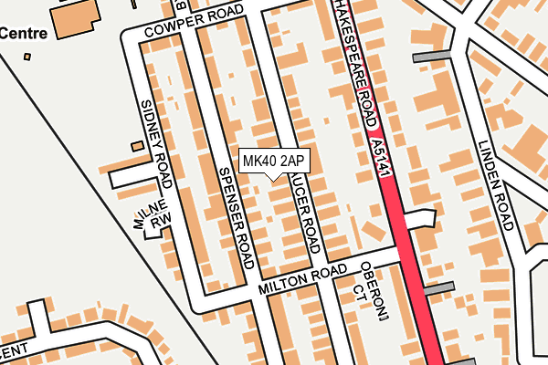 MK40 2AP map - OS OpenMap – Local (Ordnance Survey) MK40 2AP map - OS OpenMap – Local (Ordnance Survey)