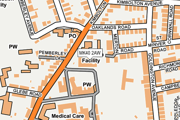 MK40 2AW map - OS OpenMap – Local (Ordnance Survey) MK40 2AW map - OS OpenMap – Local (Ordnance Survey)