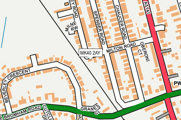 MK40 2AY map - OS OpenMap – Local (Ordnance Survey) MK40 2AY map - OS OpenMap – Local (Ordnance Survey)