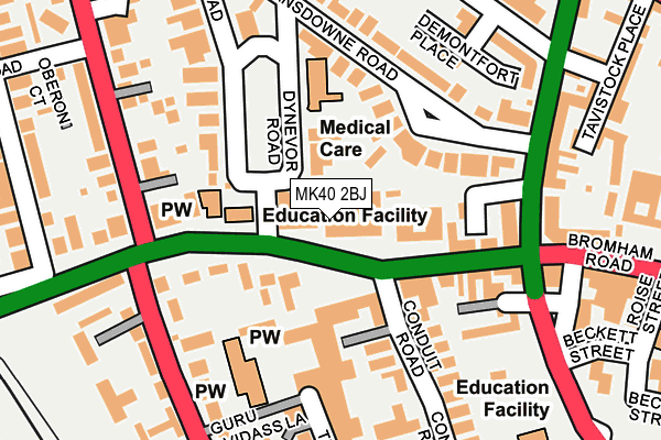 MK40 2BJ map - OS OpenMap – Local (Ordnance Survey) MK40 2BJ map - OS OpenMap – Local (Ordnance Survey)