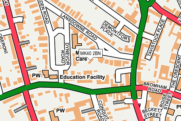 MK40 2BN map - OS OpenMap – Local (Ordnance Survey) MK40 2BN map - OS OpenMap – Local (Ordnance Survey)