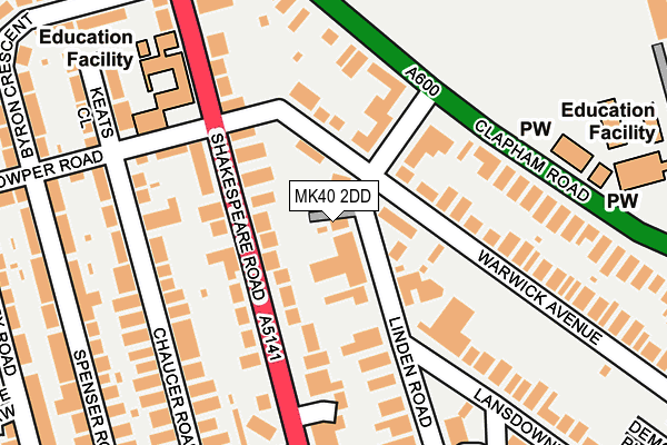 MK40 2DD map - OS OpenMap – Local (Ordnance Survey) MK40 2DD map - OS OpenMap – Local (Ordnance Survey)