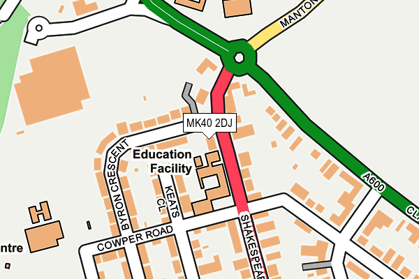 MK40 2DJ map - OS OpenMap – Local (Ordnance Survey) MK40 2DJ map - OS OpenMap – Local (Ordnance Survey)