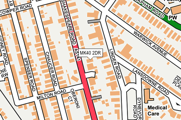 MK40 2DR map - OS OpenMap – Local (Ordnance Survey) MK40 2DR map - OS OpenMap – Local (Ordnance Survey)