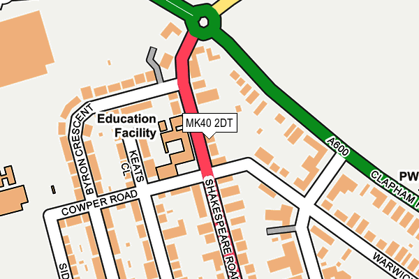 MK40 2DT map - OS OpenMap – Local (Ordnance Survey) MK40 2DT map - OS OpenMap – Local (Ordnance Survey)