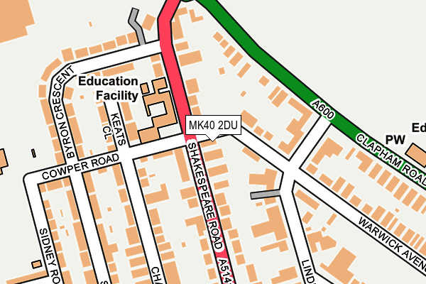 MK40 2DU map - OS OpenMap – Local (Ordnance Survey) MK40 2DU map - OS OpenMap – Local (Ordnance Survey)