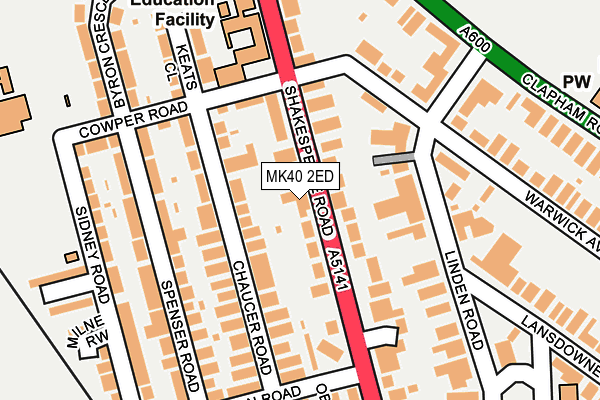 MK40 2ED map - OS OpenMap – Local (Ordnance Survey) MK40 2ED map - OS OpenMap – Local (Ordnance Survey)