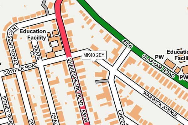 MK40 2EY map - OS OpenMap – Local (Ordnance Survey) MK40 2EY map - OS OpenMap – Local (Ordnance Survey)