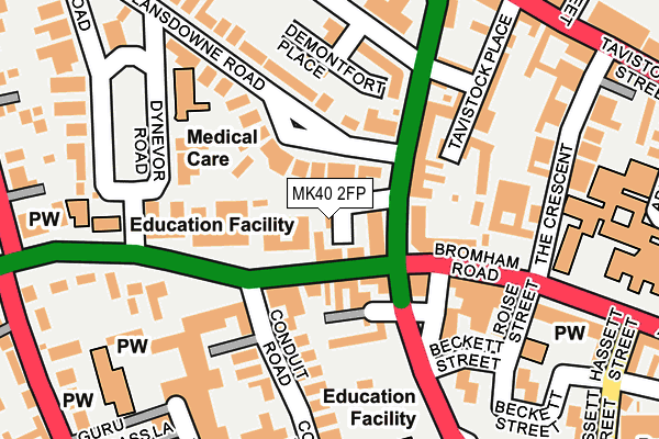 MK40 2FP map - OS OpenMap – Local (Ordnance Survey)