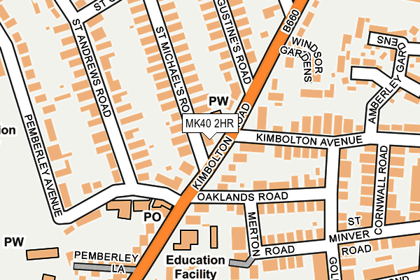 MK40 2HR map - OS OpenMap – Local (Ordnance Survey) MK40 2HR map - OS OpenMap – Local (Ordnance Survey)