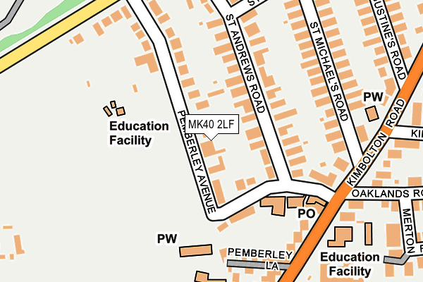MK40 2LF map - OS OpenMap – Local (Ordnance Survey)