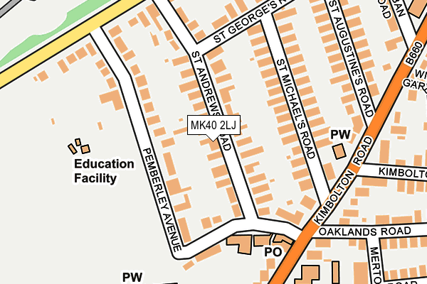 MK40 2LJ map - OS OpenMap – Local (Ordnance Survey) MK40 2LJ map - OS OpenMap – Local (Ordnance Survey)