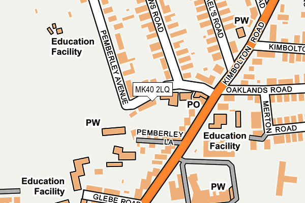 MK40 2LQ map - OS OpenMap – Local (Ordnance Survey)