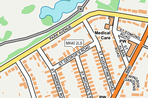MK40 2LS map - OS OpenMap – Local (Ordnance Survey)