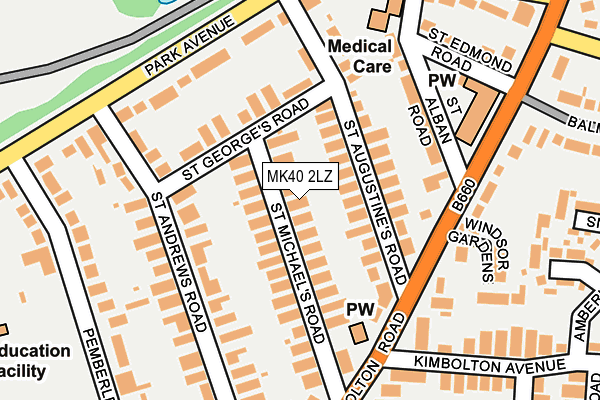 MK40 2LZ map - OS OpenMap – Local (Ordnance Survey) MK40 2LZ map - OS OpenMap – Local (Ordnance Survey)