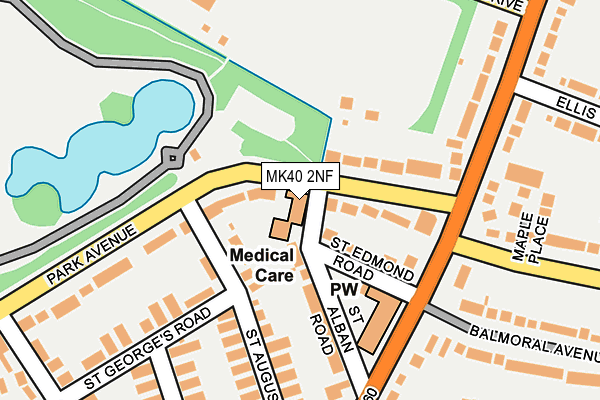 MK40 2NF map - OS OpenMap – Local (Ordnance Survey) MK40 2NF map - OS OpenMap – Local (Ordnance Survey)