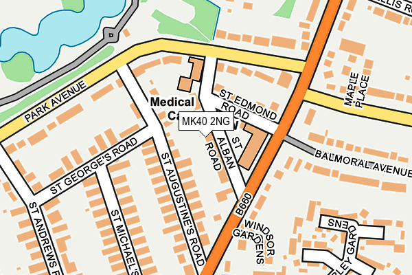 MK40 2NG map - OS OpenMap – Local (Ordnance Survey) MK40 2NG map - OS OpenMap – Local (Ordnance Survey)