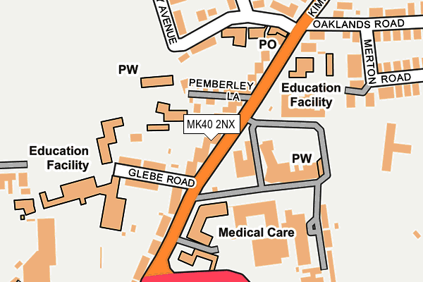 MK40 2NX map - OS OpenMap – Local (Ordnance Survey) MK40 2NX map - OS OpenMap – Local (Ordnance Survey)