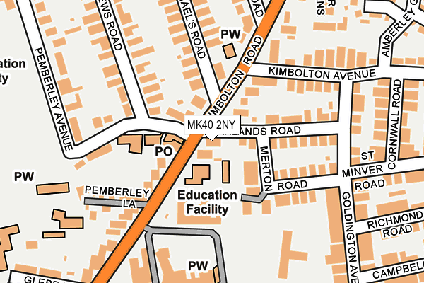 MK40 2NY map - OS OpenMap – Local (Ordnance Survey) MK40 2NY map - OS OpenMap – Local (Ordnance Survey)
