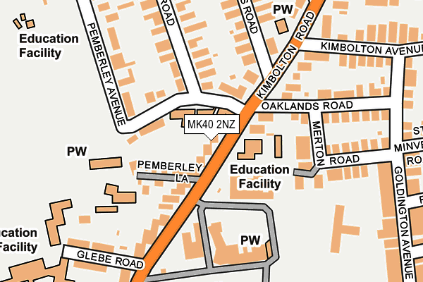 MK40 2NZ map - OS OpenMap – Local (Ordnance Survey) MK40 2NZ map - OS OpenMap – Local (Ordnance Survey)
