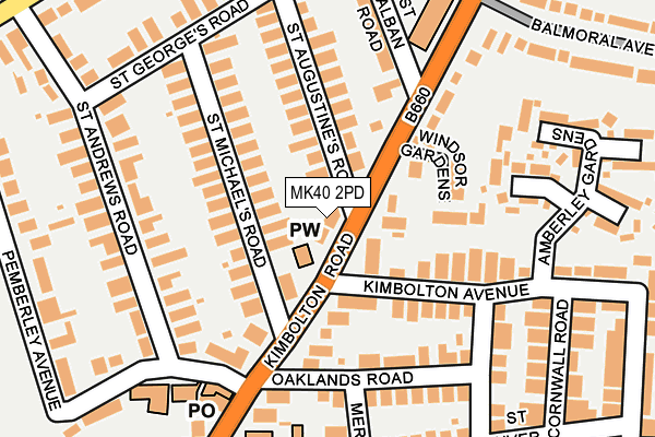 MK40 2PD map - OS OpenMap – Local (Ordnance Survey) MK40 2PD map - OS OpenMap – Local (Ordnance Survey)