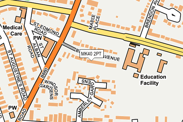 MK40 2PT map - OS OpenMap – Local (Ordnance Survey) MK40 2PT map - OS OpenMap – Local (Ordnance Survey)