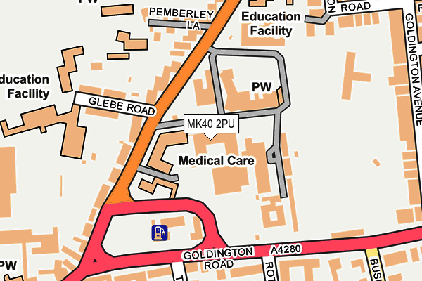 MK40 2PU map - OS OpenMap – Local (Ordnance Survey) MK40 2PU map - OS OpenMap – Local (Ordnance Survey)