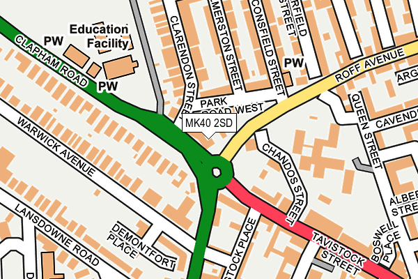 MK40 2SD map - OS OpenMap – Local (Ordnance Survey)
