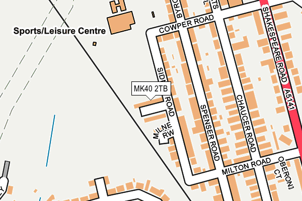 MK40 2TB map - OS OpenMap – Local (Ordnance Survey)